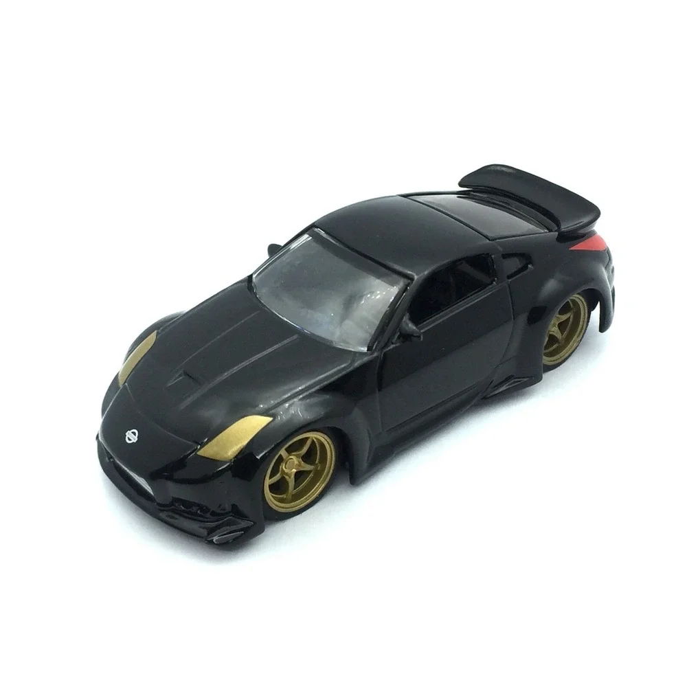 Jada Dub City 2003 03 Nissan 350Z Car Black Die Cast 1/64‎ Scale Gold Wheels